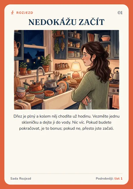 Karta: Nedokážu začít