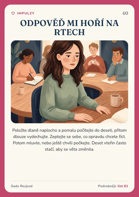 Karta: Odpověď mi hoří na rtech